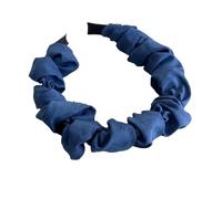Women's Two-Sided Denim Blue Wavy Toothed Headband A Non-Slip Hair Hoop To Tidy Broken Hair For Face Washing And Styling