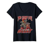 Womens Two Stroke Soul Retro Scooter Style V-Neck T-Shirt