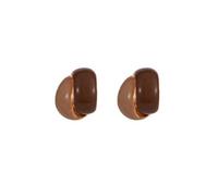 Women's Two - Tone Geometric Stud Earrings with Gold Accents Stylish Minimalist Daily Wear Jewelry for Party and Gift