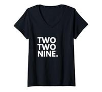 Women's Two Two Nine Area Code 229 Albany Georgia V-Neck T-Shirt