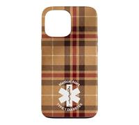 Womens Type 1 Diabetes Medical Alert (Checkered Plaid Brown) Case for iPhone 13 Pro Max