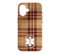 Womens Type 1 Diabetes Medical Alert (Checkered Plaid Brown) Case for iPhone 16