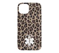 Womens Type 1 Diabetes Medical Alert (Leopard Print Brown) Case for iPhone 15 Plus
