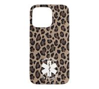 Womens Type 1 Diabetes Medical Alert (Leopard Print Brown) Case for iPhone 15 Pro Max