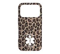 Womens Type 1 Diabetes Medical Alert (Leopard Print Brown) Case for iPhone 17 Pro