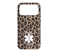 Womens Type 1 Diabetes Medical Alert (Leopard Print Brown) Case for iPhone 17 Pro Max