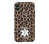 Womens Type 1 Diabetes Medical Alert (Leopard Print Brown) Case for iPhone X/XS