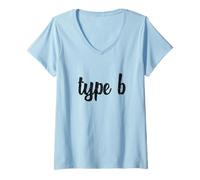 Women's Type B Personality Funny Gen Z Meme Creative Carefree Teens V-Neck T-Shirt