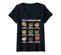 Womens Types of Horseshoe Crabs - Diverse Horseshoe Crab Species V-Neck T-Shirt