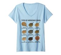 Womens Types of Horseshoe Crabs - Diverse Horseshoe Crab Species V-Neck T-Shirt