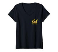 Women's UC Berkeley Cal Logo Collegiate PAFI444 V-Neck T-Shirt