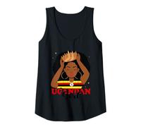 Womens Uganda Ugandan Girl Crown Ugandan Flag Ugandan Pride Tank Top