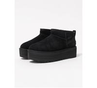 UGG Womens Classic Ultra Mini Platform Suede Black Boots 7 UK