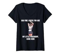Womens Ugh Fine I Guess You Are My Little PogChamp |Anime Weeb Meme V-Neck T-Shirt