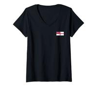Womens UK ROYAL NAVAL ENSIGN BRITISH NAVY FLAG V-Neck T-Shirt