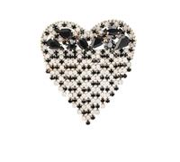 Womens Ukrainian Heart Love Wheat Tassel Brooch Pin Mm-Br-2168-Bk