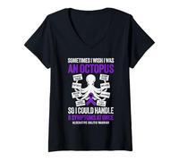 Women's Ulcerative Colitis Awareness Funny IBD Warrior Life V-Neck T-Shirt