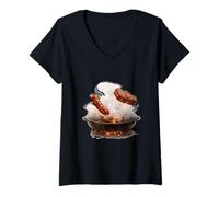 Women's Ultimate Grill Master Fire Cooking Design V-Neck T-Shirt
