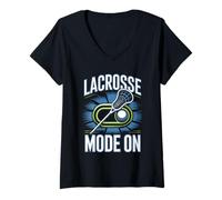 Women's Ultimate Lacrosse Mode On Player Game Day V-Neck T-Shirt