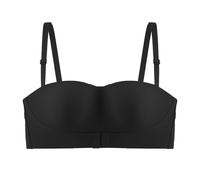 Women's Ultimate Strapless Bra Bandeau Seamless Multiway Non-Wired Padded Breathconvertible Bras Crop Everyday Black