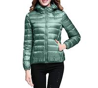Women's Ultra Light Packable Puffer Insulated Coats Thick Warm Slim Down Jacket with Hood and Pockets Women Warm Waterproof Lightweight Windproof Winter Coat (with Hood and without Hood), A1 mint