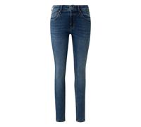Women's Ultra-Stretch Mid-Rise Skinny Jeans Distressed Effect QS Bleu 32x36