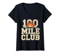 Womens Ultramarathon 100 Mile Club Ultra Marathon V-Neck T-Shirt
