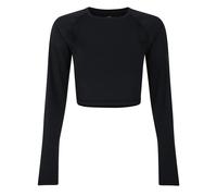 Women's Umbro Pro Training Cropped LS Top in Black