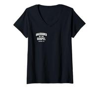 Womens Unashamed of the Gospel, Christian Teen Romans 1:16 V-Neck T-Shirt