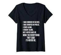 Womens Unbroken Soul The Rise-from-the-Ashes Statement Novelty Gift V-Neck T-Shirt