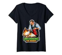 Women's Uncooking The Books Accountant Humor V-Neck T-Shirt