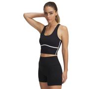 Women's Under Armour Meridian Piped Crop Tank Top in Black