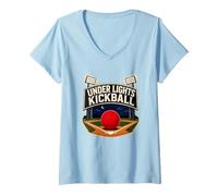 Women's Under Lights Kickball Night Game V-Neck T-Shirt