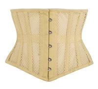 Women's Underbust Waist Training Steel Boned Corsets Heavy Duty Womens Corsets, Corset 02 - Mesh Beige, XL