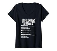 Womens Understanding German Shepherd Owners - Funny Dog Slogan V-Neck T-Shirt