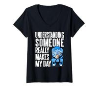 Womens Understanding Someone Really Makes My Day Humor V-Neck T-Shirt