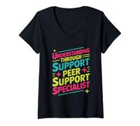 Women's Understanding Support Peer Support Specialist, Peer Coach V-Neck T-Shirt