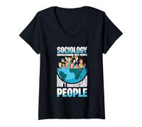 Womens Understanding Why People Dont Understand People Sociology V-Neck T-Shirt
