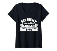 Womens Undertaker Funny Saying - So sieht ein richtig Cool [German Language] V-Neck T-Shirt