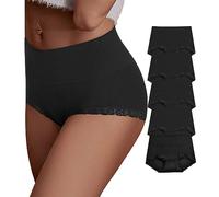 Womens Underwear,Comfy Breathable Cotton Panties For Women,Ladies High Waisted Plus Size Briefs Underwear Packs, Multicolor-2, Medium
