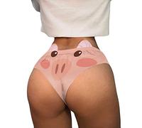 Womens Underwear Funny Panties for Women Gift Ideas for Her Valentines Gifts Super Short Waist Trainer for Women Pink