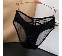 Womens Underwear - Lace Underwear For Women Transparent Low Waisted Hollowed Out Pure Desire Oversized Crotch Triangle Pants Silk Smooth Satin Bottom Pants