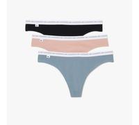 Women's Underwear Lacoste 3 Pack Stretch Cotton String Briefs in Multicolour