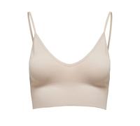 ONLY Women's Onlvicky Rib Seamless V-Neck Top Noos Bustier, Nude, L/XL (Pack of 2)
