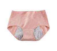 Women's Underwear Panties Menstrual Panties for Women 4 Layers Leakproof Menstrual Panties Menstrual Bi Panties Black Menstrual Panties Light Bleeding for Girls, Light pink, XXL