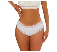 Women's Underwear Panties Underwear Women's Brazilian Briefs Lace Briefs Soft Hipster Panties Underpants Women Underwear Soft Underwear Multipack S XL, White, XL