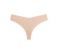 Women's Underwear Seamless Thong T Back Panty Cotton Breathable Panties No Show Liners Workout G-String Thongs Underwear, Apricot, S