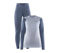 Craft Core Warm Long Sleeve Base Layer Set Blue,Grey M Woman