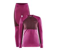 Craft Core Wool Mix Long Sleeve Base Layer Set Purple M Woman