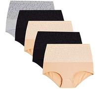 Women's Underwear Set, Worn, 5-Piece Women's Underwear Made of Mixed Cotton with High Waisted Underwear, Men's Sexy Underwear with Zip, black, XXL